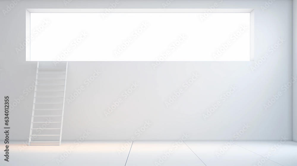 Abstract luxury background, Minimalistic white architectural background with ladder, Modern futuristic design for poster, cover, branding, product showcase, AI Generated. Abstract luxury background, Minimalistic white architectural background with ladder, Modern futuristic design for poster, cover, branding, product showcase, AI Generated.