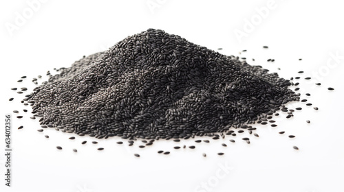 black sesame on white background with generate Ai
