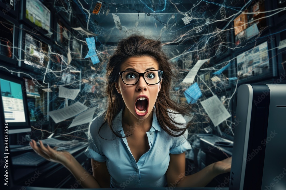 The person's face lights up with pure joy and surprise as they discover an exciting notification on their laptop screen The person's face lights up with pure joy and surprise as they discover an exciting notification on their laptop screen