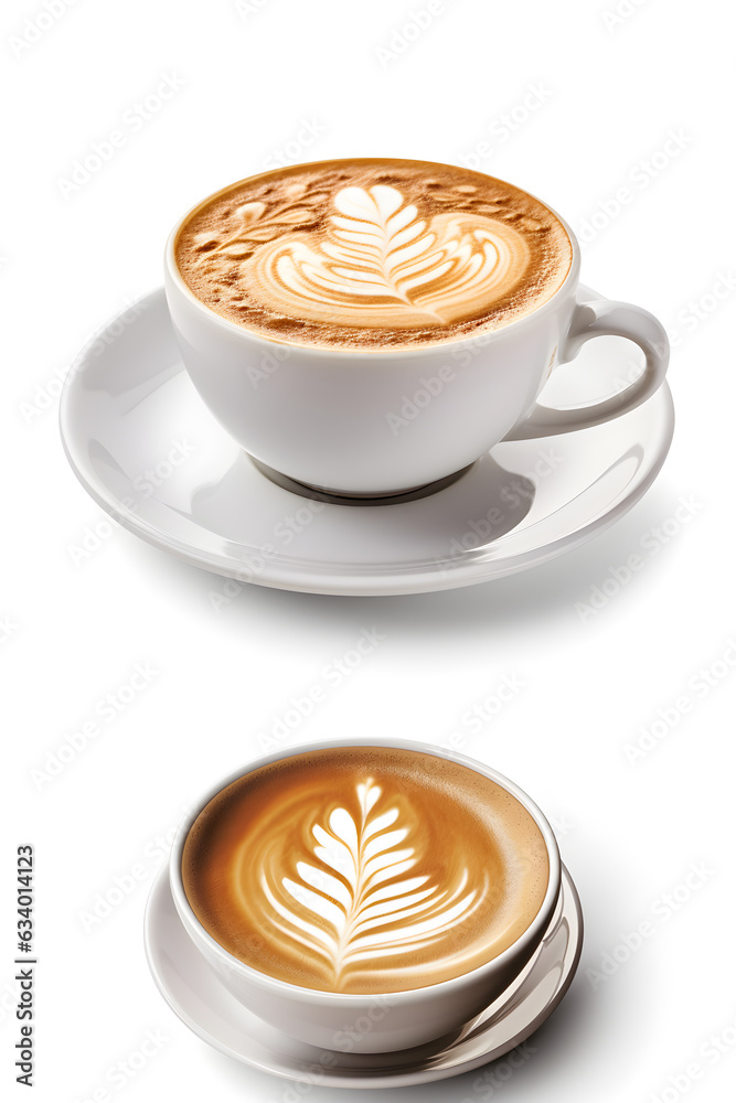 coffee cup isolted on white background cappuccino coffee cup isolted on white background cappuccino