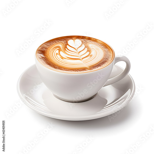 coffee cup isolted on white background cappuccino