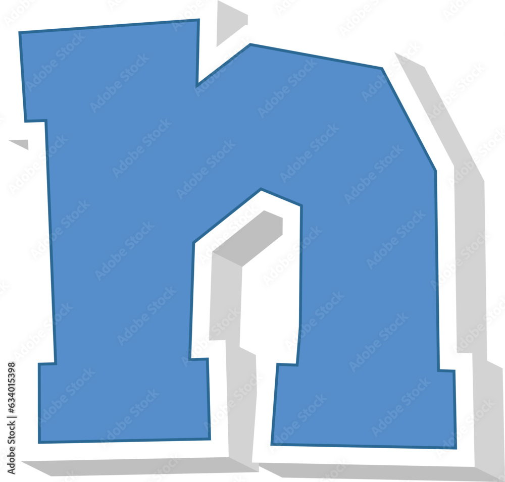 Bold scrapbook alphabet Lowercase letters n Bold scrapbook alphabet Lowercase letters n