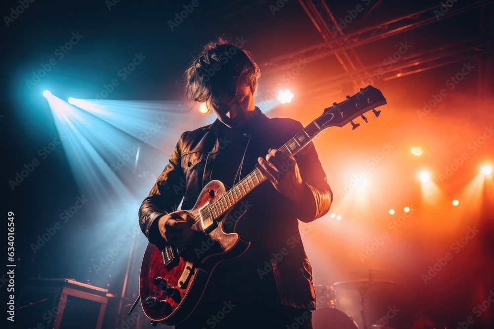 Obraz premium Guitarist on stage