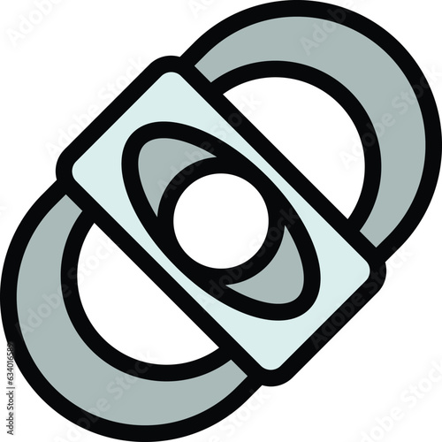 Cigar cutter icon outline vector. Smoke filter. Nicotine pipe color flat