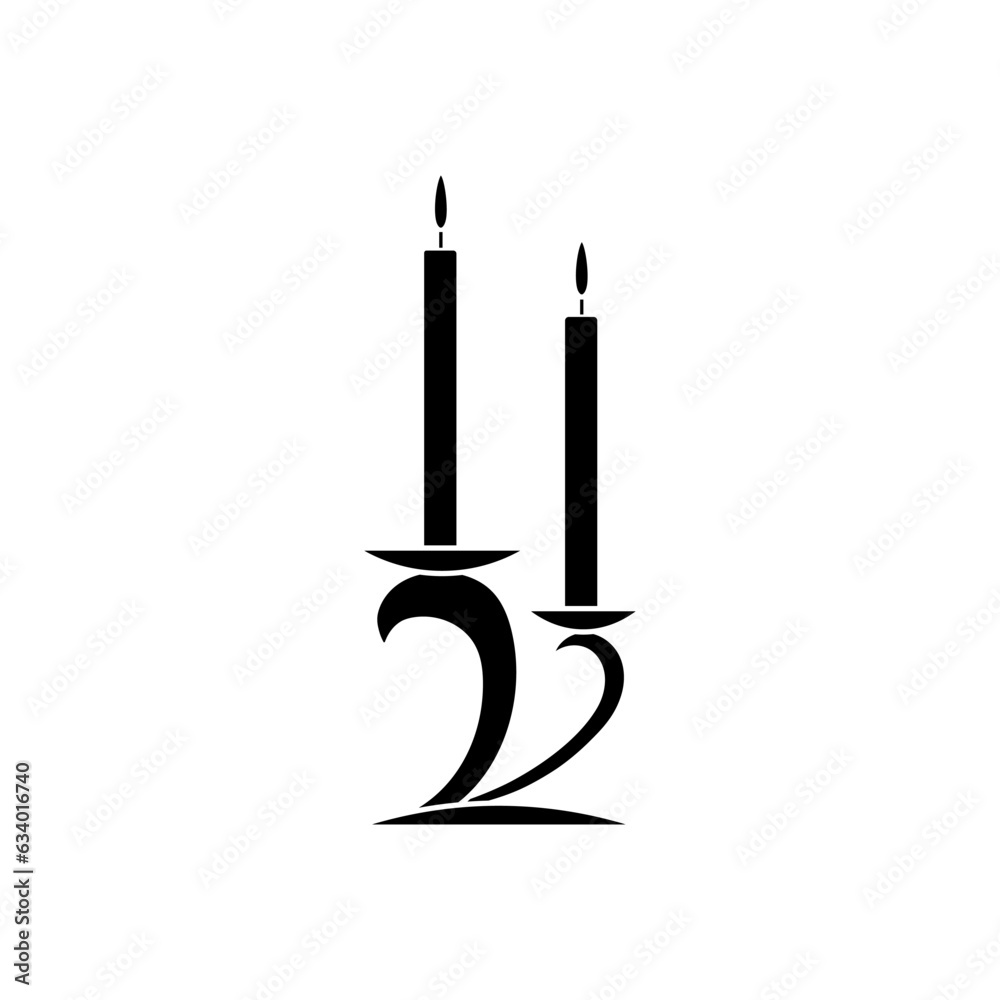Fototapeta premium Candlestick icon vector. Candle illustration sign. light symbol or logo.