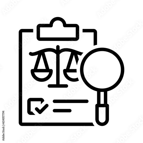black line icon for Trial