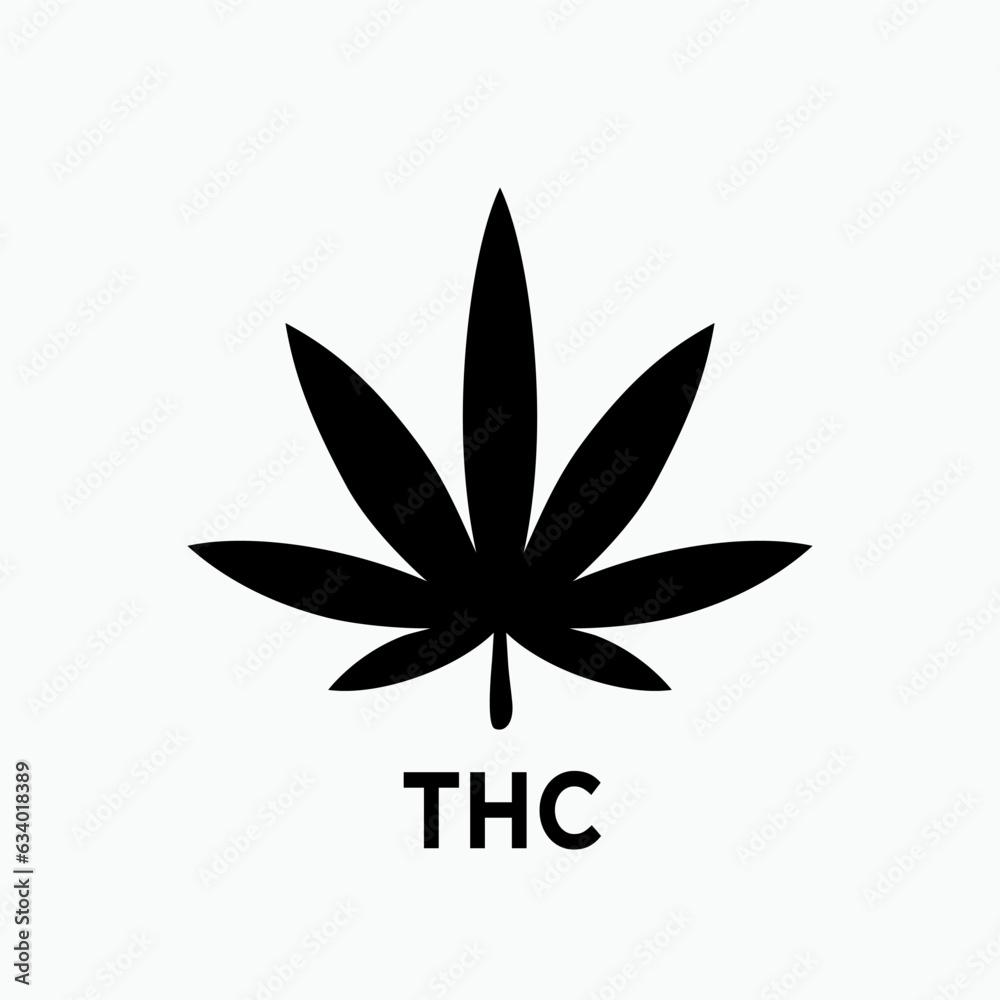 Contains THC Warning. Information Product, Tetrahydrocannabinol Symbol for Design and  Medical Websites, Presentation or Application