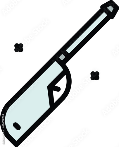 Cigar knife icon outline vector. Tobacco smoke. Vape health color flat