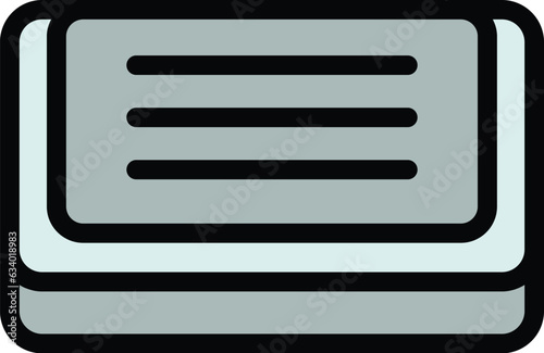 Smoker box icon outline vector. Cigarette smoke. Nicotine health color flat