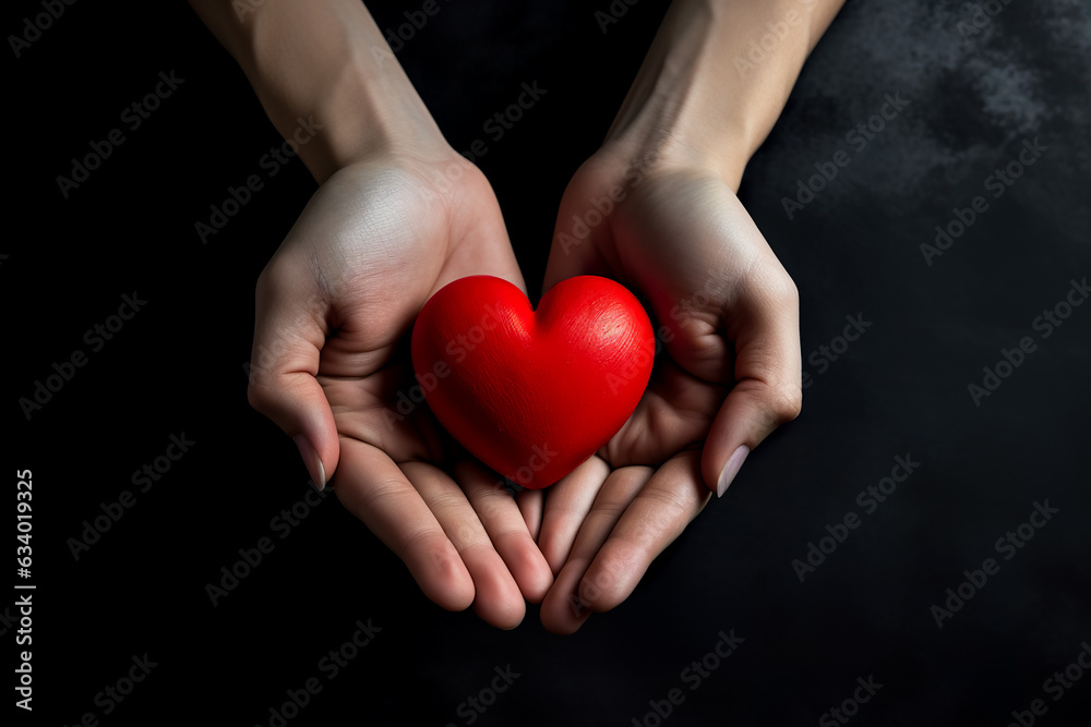 hands holding red heart, health care, love, organ donation, mindfulness, wellbeing, family insurance and CSR concept hands holding red heart, health care, love, organ donation, mindfulness, wellbeing, family insurance and CSR concept