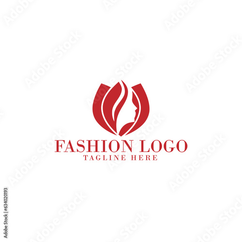 Creative fashion logo design Isolated on White Background. 