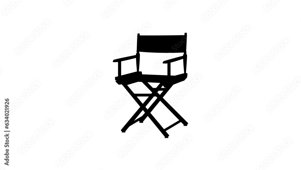 Movie director chair silhouette Movie director chair silhouette