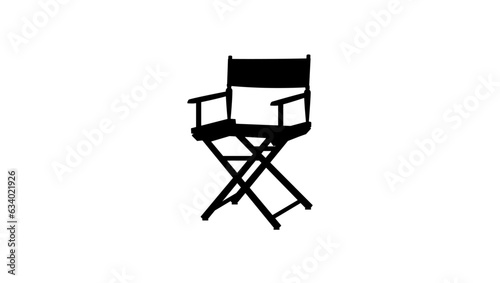 Movie director chair silhouette