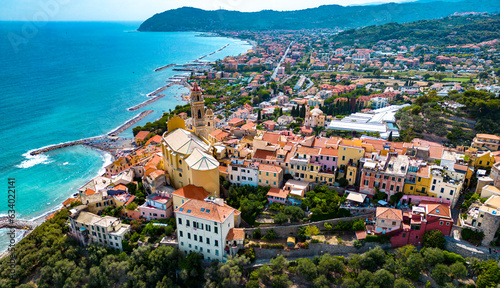 The village of Cervo on the Italian Riviera, Liguria, Italy