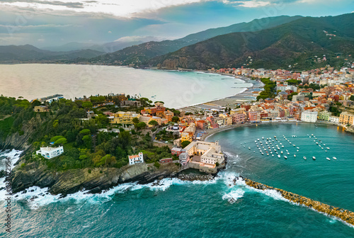 Fototapeta Naklejka Na Ścianę i Meble -  View of the Bay of Silence in Sestri Levante, Liguria, Italy