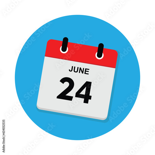 24 june icon with white background