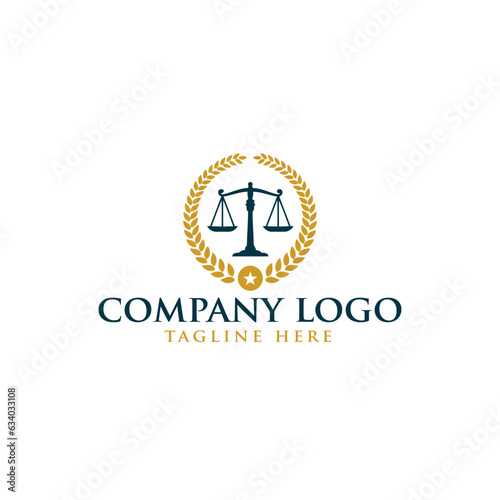 Lawyer logo with creative element style Premium Vector