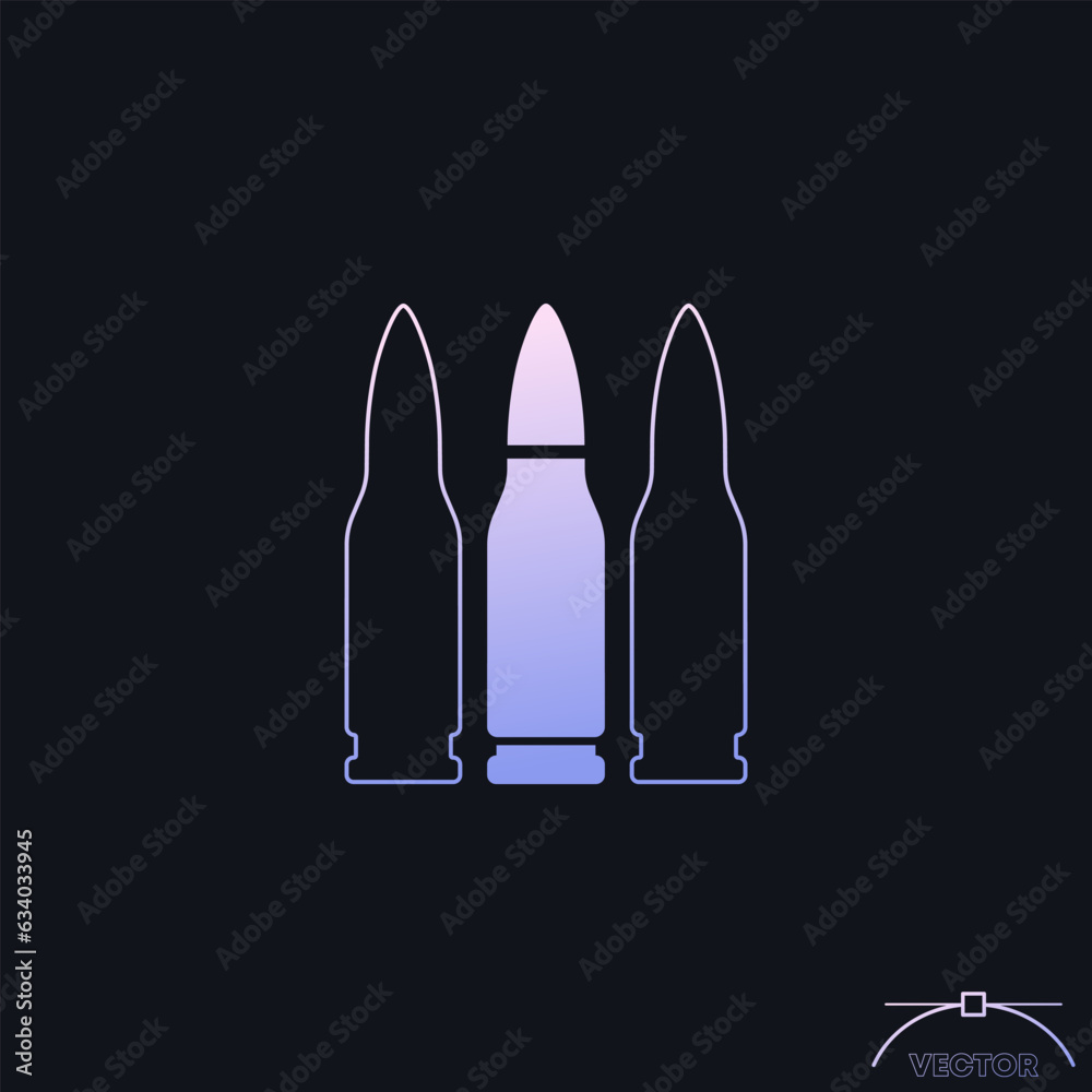 bullets vector icon with a gradient