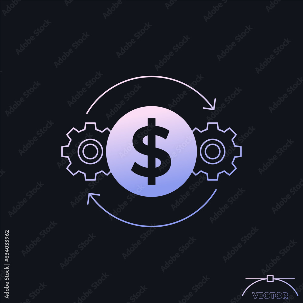 cost optimization icon, cost reduction vector cost optimization icon, cost reduction vector