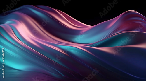 Multicolor glowing drapery metal dynamic wave, gradient color texture, modern, luxury, futuristic abstract background.