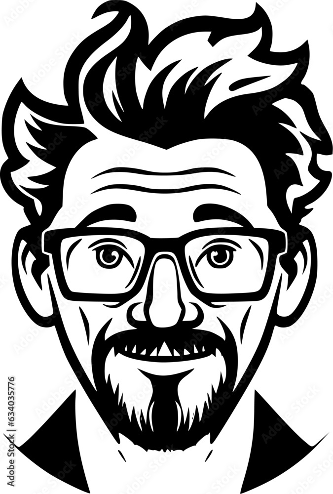 Fototapeta premium Teacher - Black and White Isolated Icon - Vector illustration