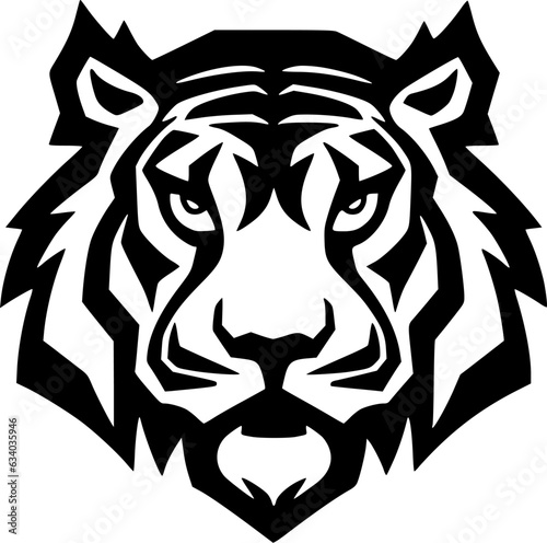 Tiger | Minimalist and Simple Silhouette - Vector illustration