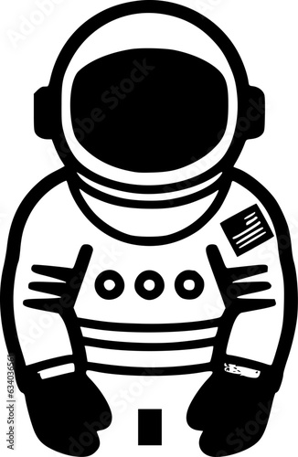 Astronaut | Black and White Vector illustration