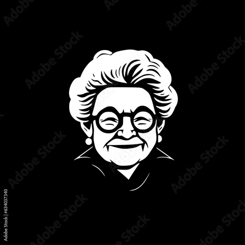 Grandma - Minimalist and Flat Logo - Vector illustration