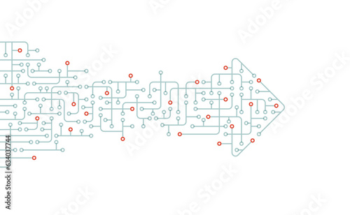 Abstract arrow direction. Technology background. High speed. Hi-tech