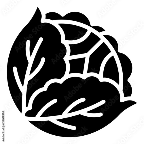 cabbage icon often used in design, websites, or applications, banner, flyer to convey specific concepts related to healthy food.