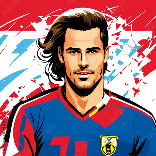 illustration soccer estadium player photo