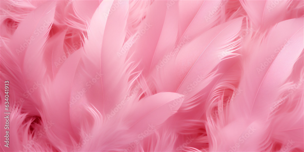 Pastel pink textured feather background, ai generated Pastel pink textured feather background, ai generated