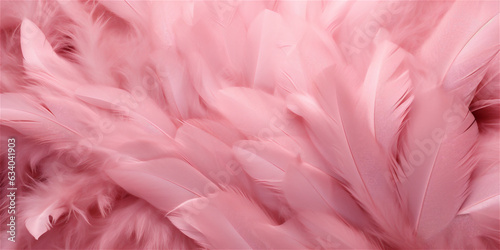Pastel pink textured feather background, ai generated 