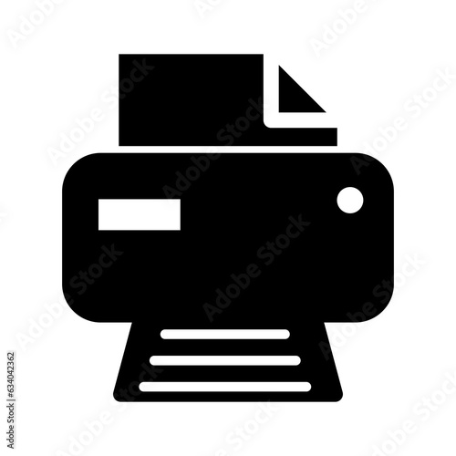 Printer document web icon, printout machine technology flat sign vector illustration