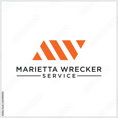 MW business vector logo design, MW Creative logo design, cooperate logo, Colorful pixel logo design