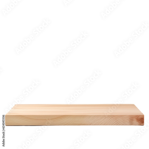Product display on transparent background empty wooden table