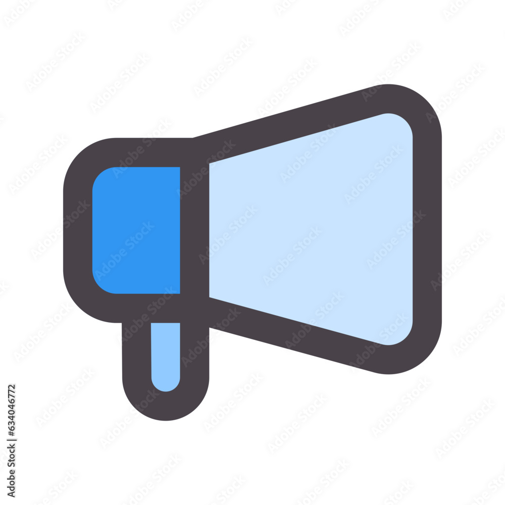 announcement flat line icon