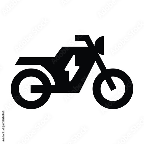 Electric, motorcycle, motorbike icon