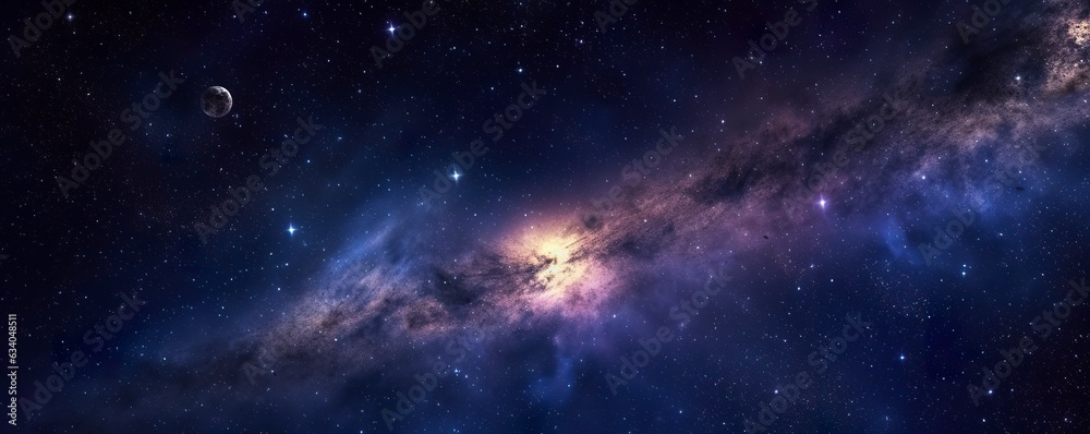 Dark starry night space taken from James Webb Space Telescope, night sky, dark black and dark blue tone.