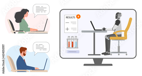 People Medical Test Robot Medicine Automated Lab