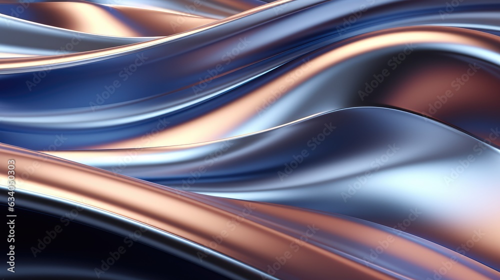 3D Chrome Waves Background 3D Chrome Waves Background