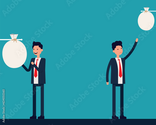 Wage difference. Gender pay gap concept. Financial