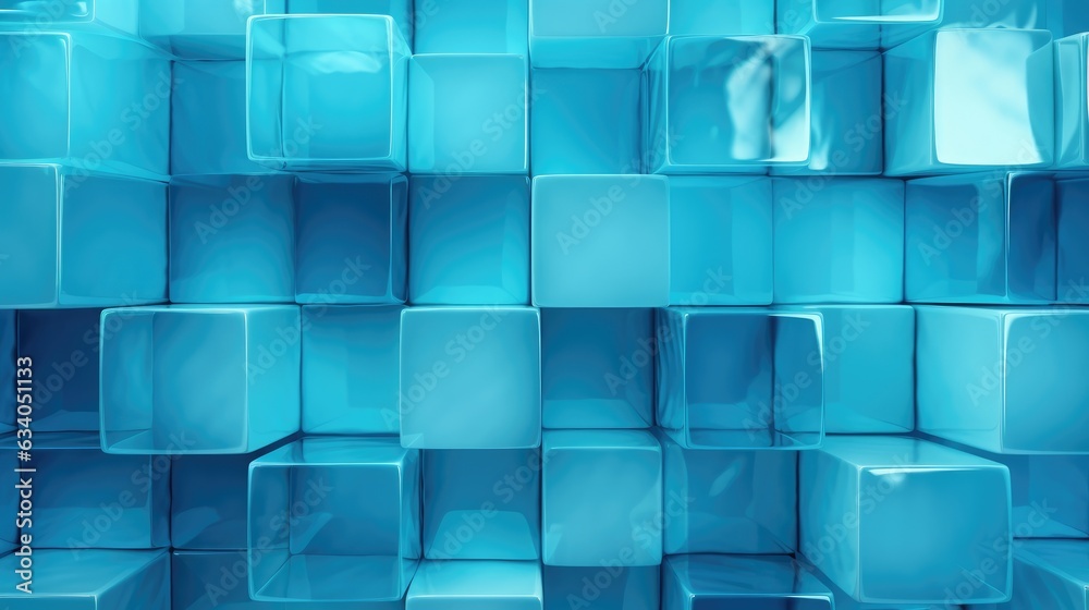 Aquamarine Cubes Wall Background Aquamarine Cubes Wall Background