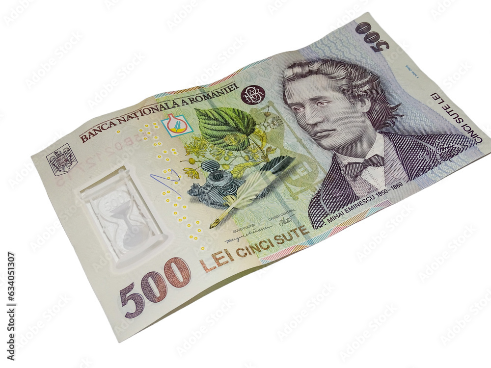 Banknote of 500 lei. Romanian money. Money from Romania Banknote of 500 lei. Romanian money. Money from Romania