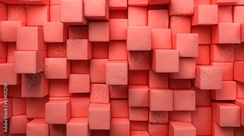 Coral Cubes Wall Background