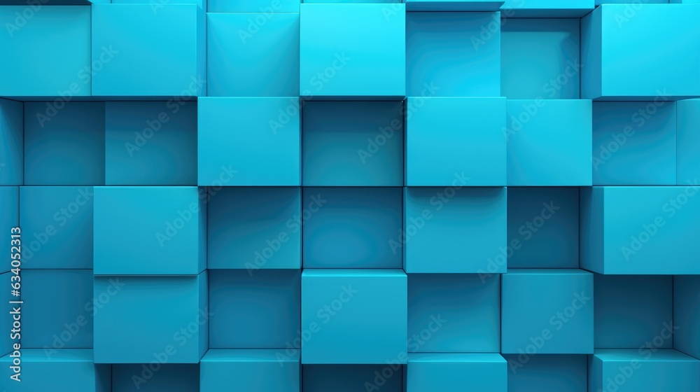 Cyan Cubes Wall Background Cyan Cubes Wall Background