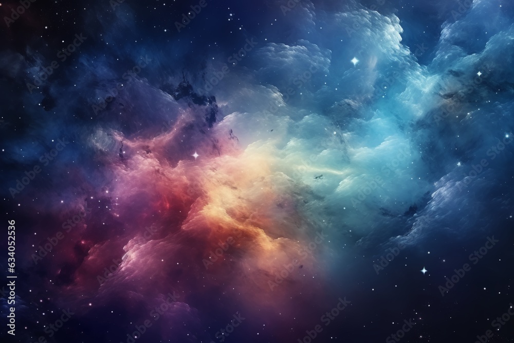 Colorful Nebula and Stars in Deep Space
Colorful Nebula and Stars in Deep Space