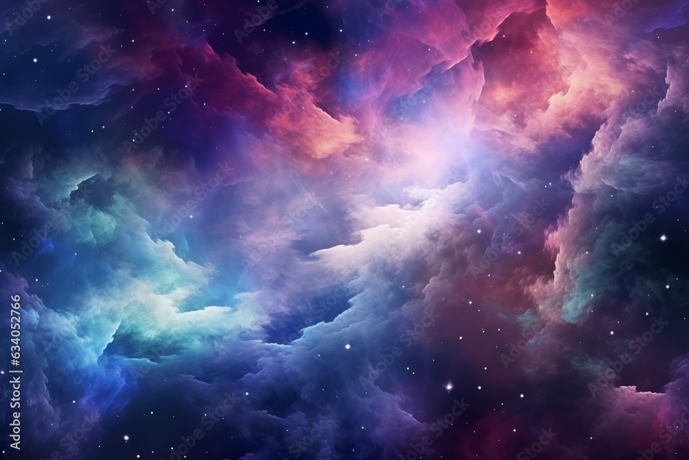 Vivid Multicolored Nebula in Space
Vivid Multicolored Nebula in Space
