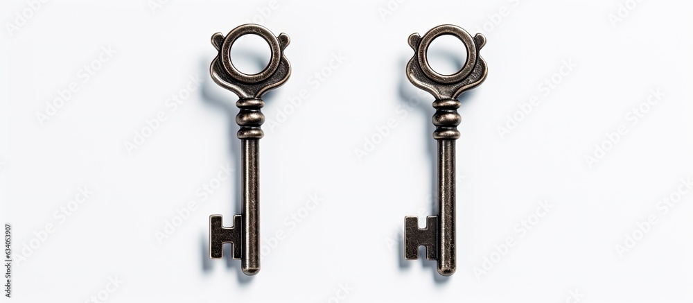 White background isolates keys White background isolates keys