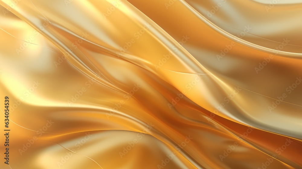 Fototapeta premium Golden Silk Waves Background
